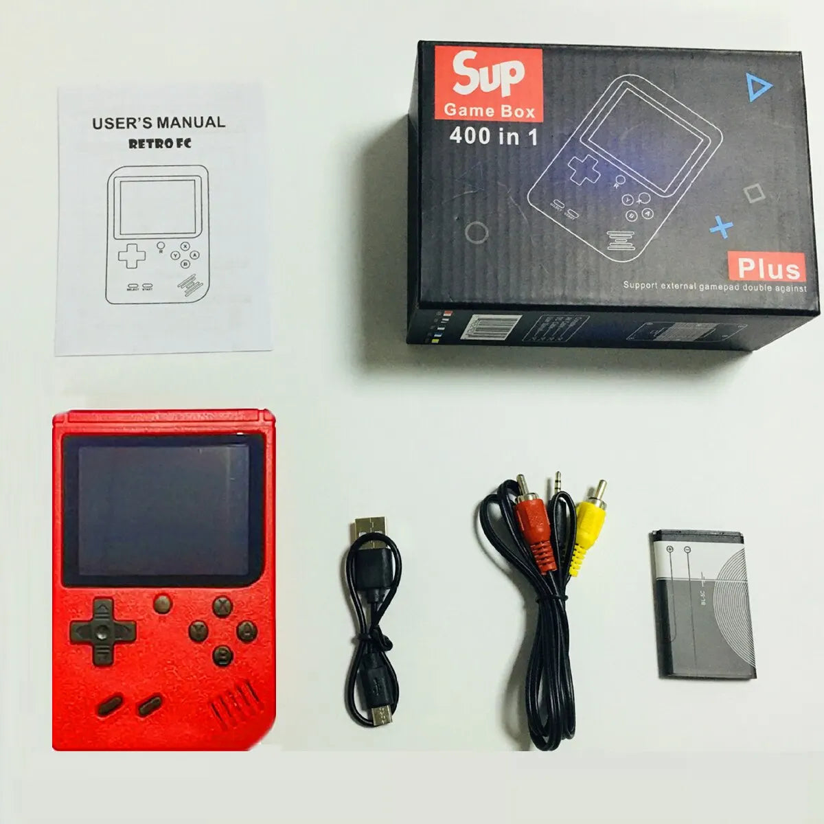 Red Retro Classic Games Handheld Console