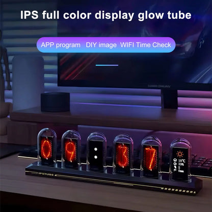 RGB Nixie Tube Clock with IPS Color Screen