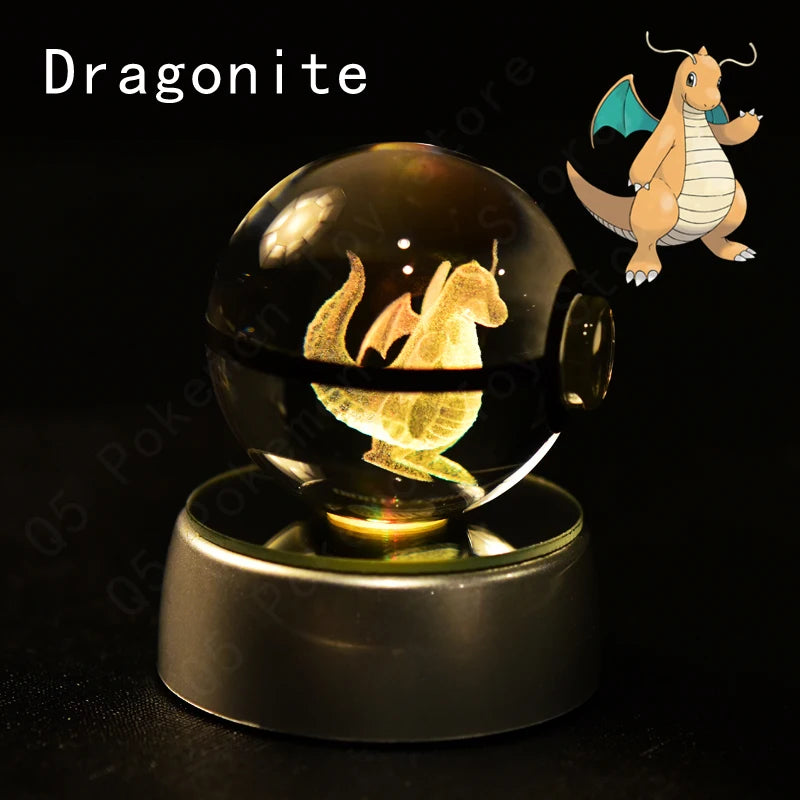 Pokémon 3D Crystal Ball Lamp – Illuminate the Pokémon Universe