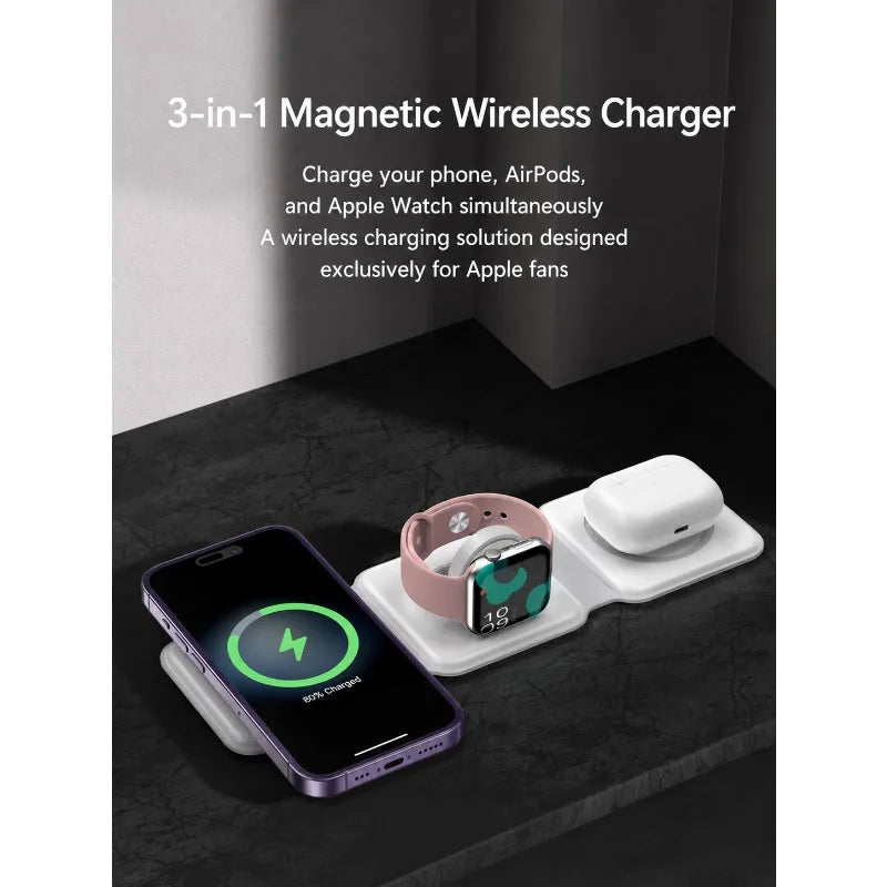 Foldable 3-in-1 MagSafe Charger