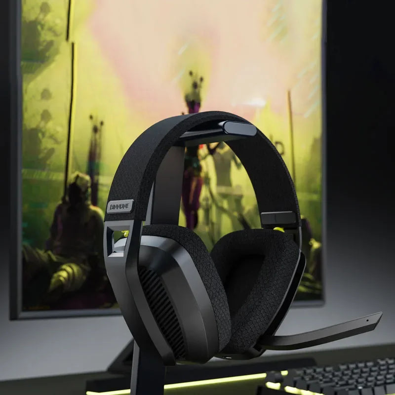 Experience Ultimate Gaming with the BINNUNE 2.4GHz Wireless Headset: Perfect for PS5, PS4, PC, and Mac!