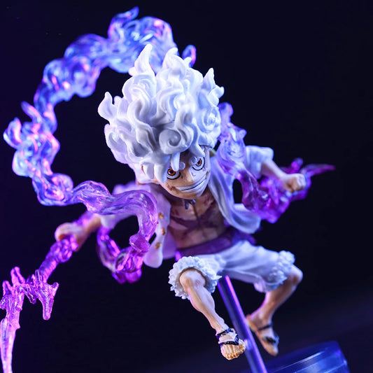 Bandai 10cm Mini One Piece Luffy Gear 5 Action Figure – Sun God Nika Edition
