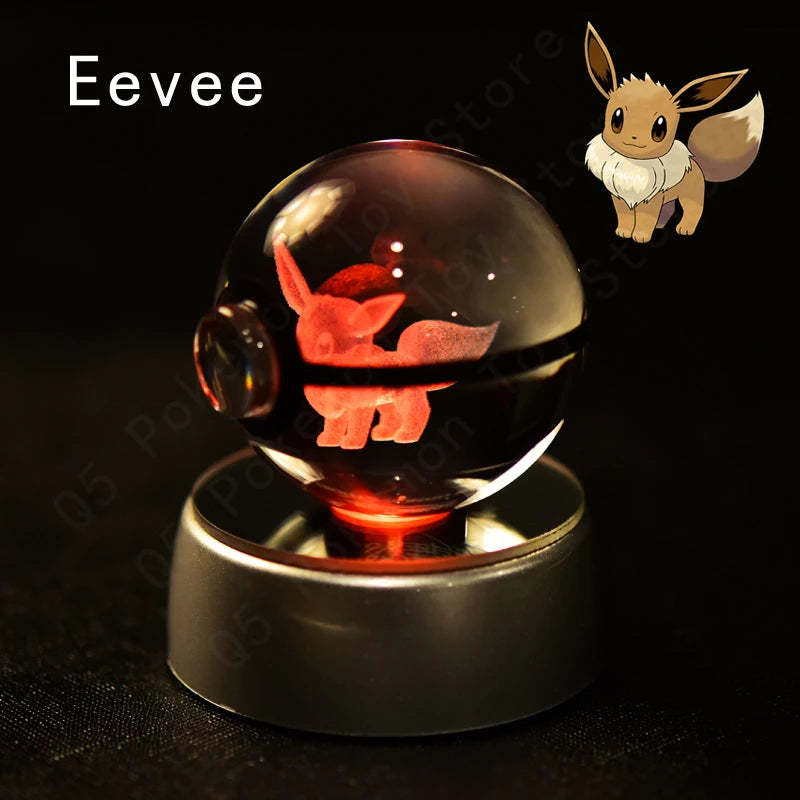 Pokémon 3D Crystal Ball Lamp – Illuminate the Pokémon Universe