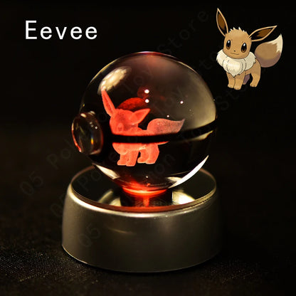 Pokémon 3D Crystal Ball Lamp – Illuminate the Pokémon Universe