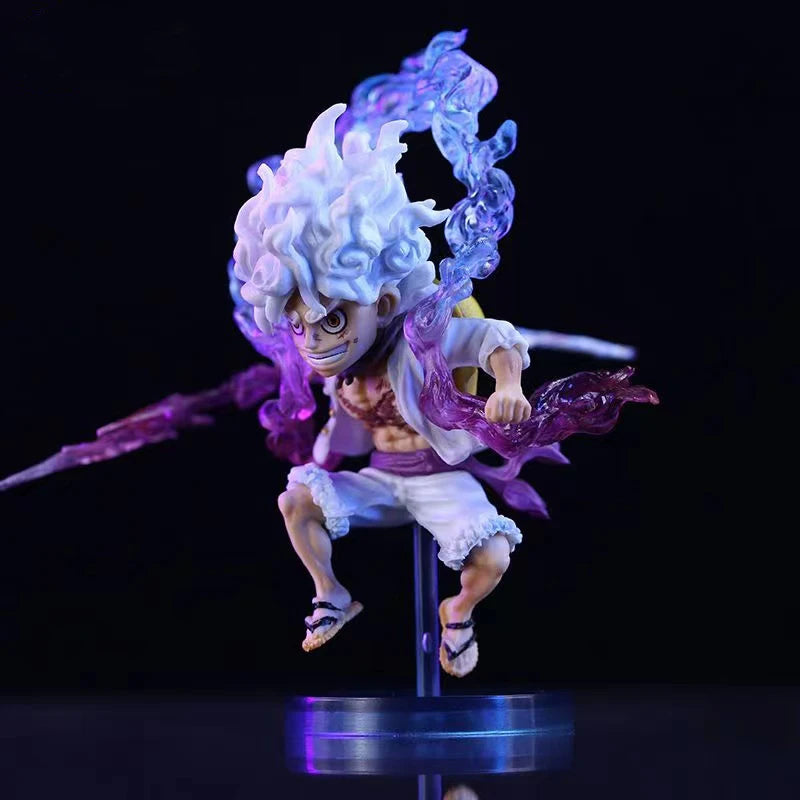 Bandai 10cm Mini One Piece Luffy Gear 5 Action Figure – Sun God Nika Edition