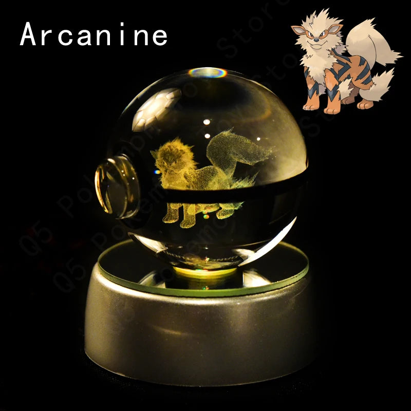 Pokémon 3D Crystal Ball Lamp – Illuminate the Pokémon Universe