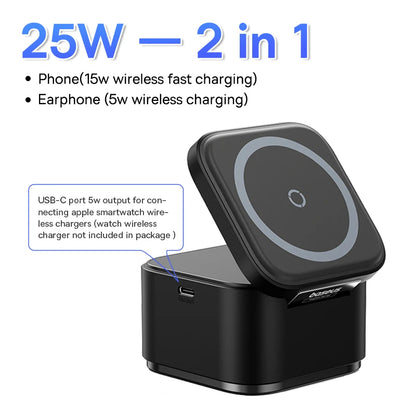Baseus 2-in-1 25W Magnetic Wireless Charger
