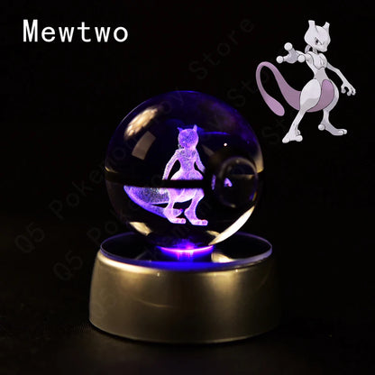Pokémon 3D Crystal Ball Lamp – Illuminate the Pokémon Universe