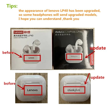 Original Lenovo LP40 Bluetooth Earphones