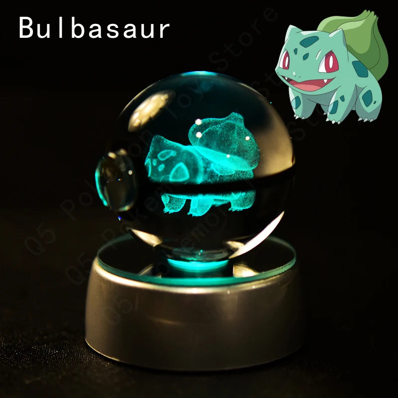 Pokémon 3D Crystal Ball Lamp – Illuminate the Pokémon Universe