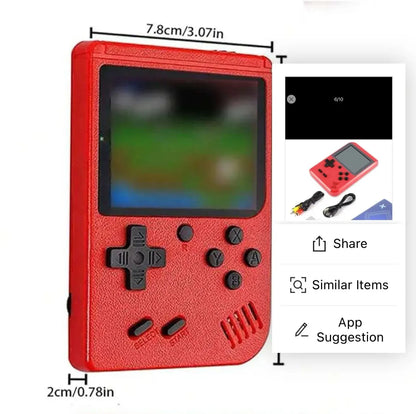Red Retro Classic Games Handheld Console
