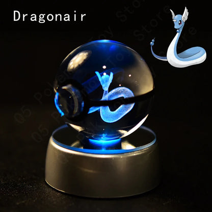 Pokémon 3D Crystal Ball Lamp – Illuminate the Pokémon Universe