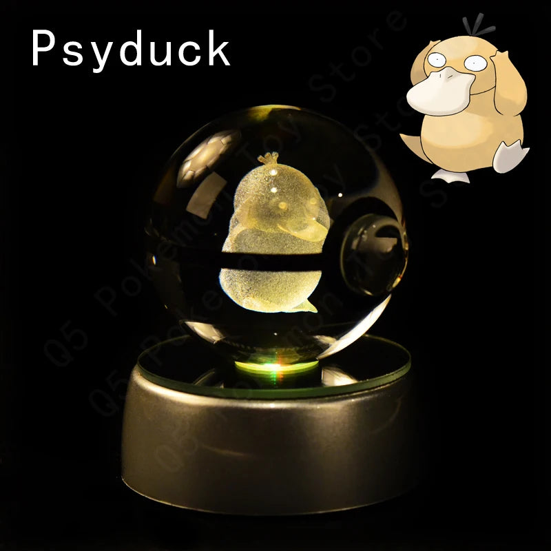Pokémon 3D Crystal Ball Lamp – Illuminate the Pokémon Universe