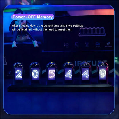 RGB Nixie Tube Clock with IPS Color Screen