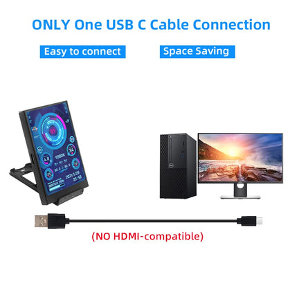 SHCHV 3.5-Inch IPS USB Type-C Secondary Screen