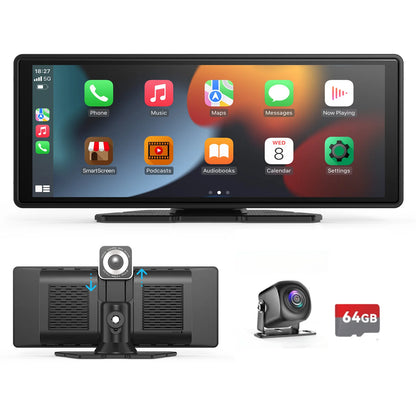 Universal Wireless CarPlay Screen for Car, Wireless Car Stereo with CarPlay & Android Auto, Touchscreen Car Display