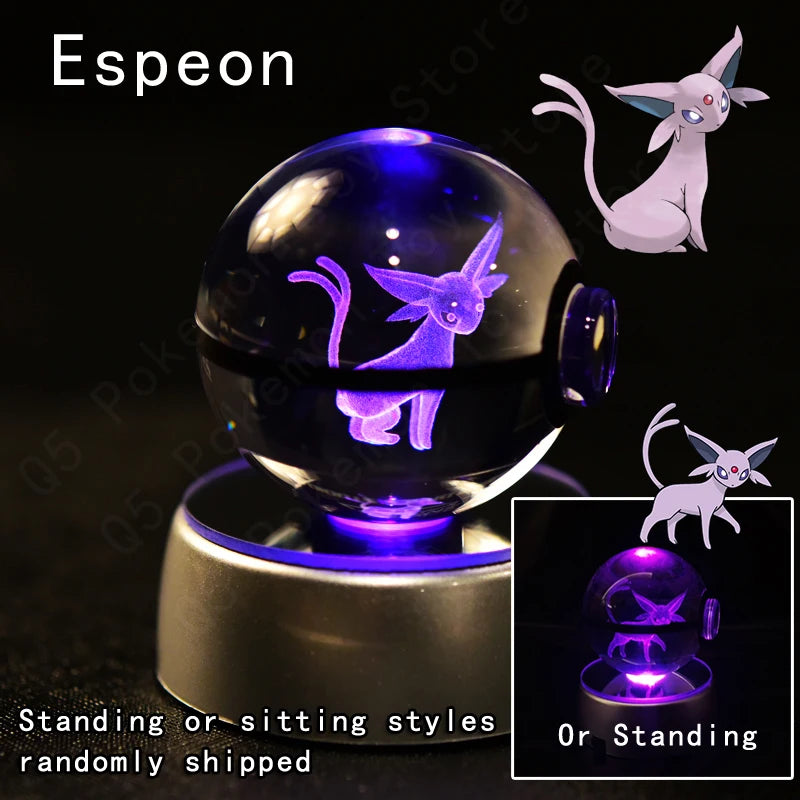 Pokémon 3D Crystal Ball Lamp – Illuminate the Pokémon Universe
