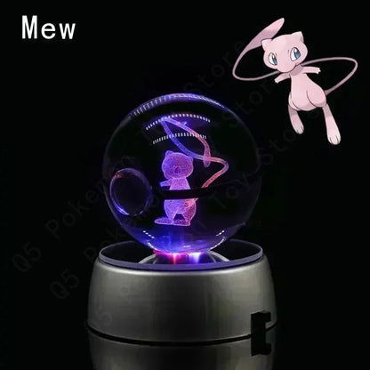 Pokémon 3D Crystal Ball Lamp – Illuminate the Pokémon Universe