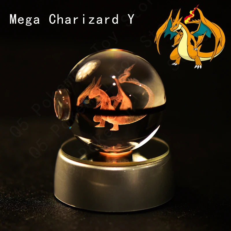 Pokémon 3D Crystal Ball Lamp – Illuminate the Pokémon Universe