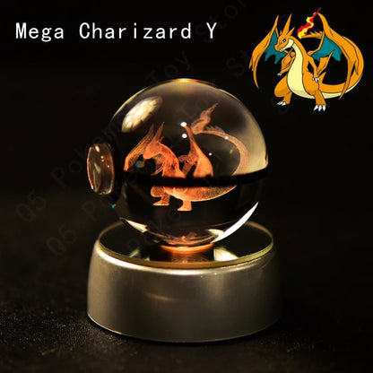 Pokémon 3D Crystal Ball Lamp – Illuminate the Pokémon Universe