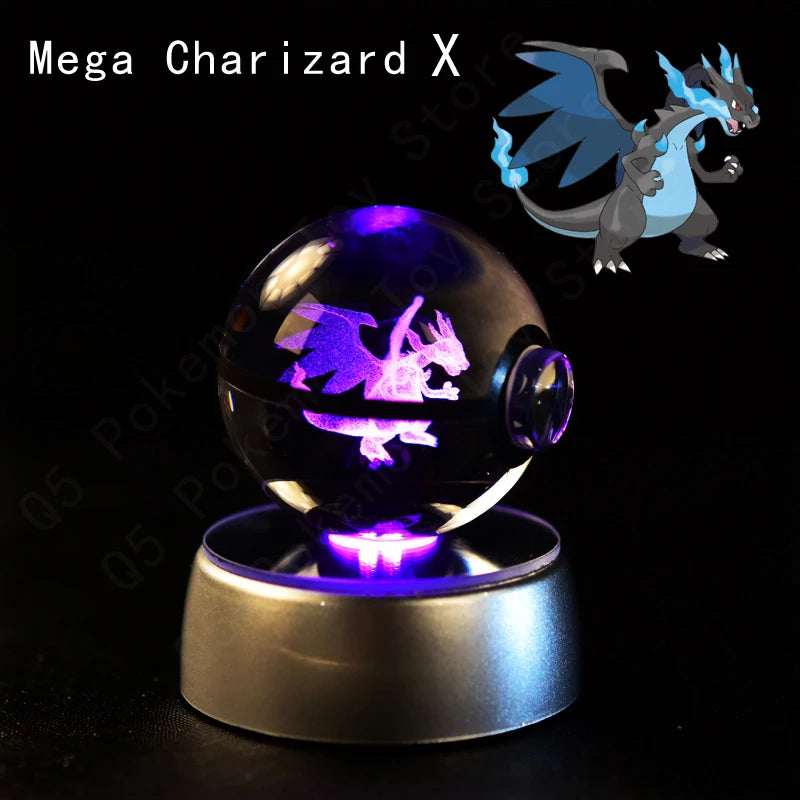 Pokémon 3D Crystal Ball Lamp – Illuminate the Pokémon Universe