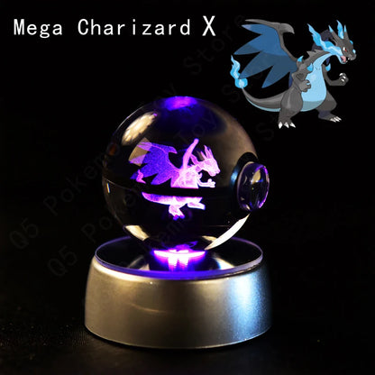 Pokémon 3D Crystal Ball Lamp – Illuminate the Pokémon Universe