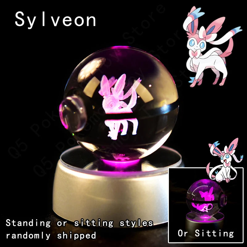 Pokémon 3D Crystal Ball Lamp – Illuminate the Pokémon Universe