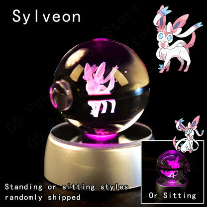 Pokémon 3D Crystal Ball Lamp – Illuminate the Pokémon Universe