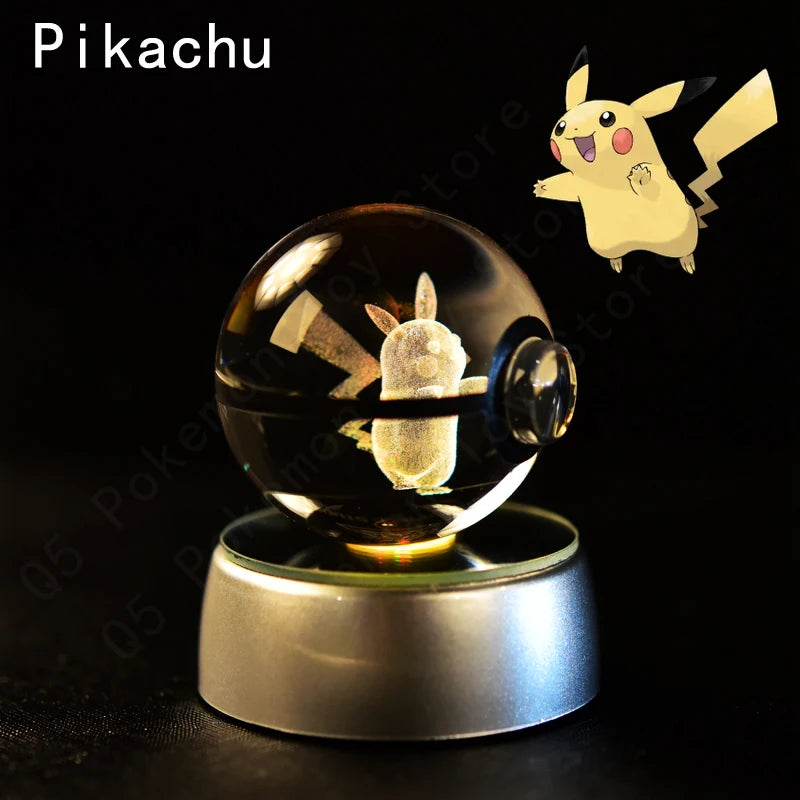 Pokémon 3D Crystal Ball Lamp – Illuminate the Pokémon Universe