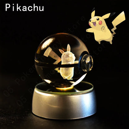 Pokémon 3D Crystal Ball Lamp – Illuminate the Pokémon Universe