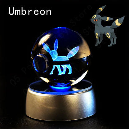 Pokémon 3D Crystal Ball Lamp – Illuminate the Pokémon Universe