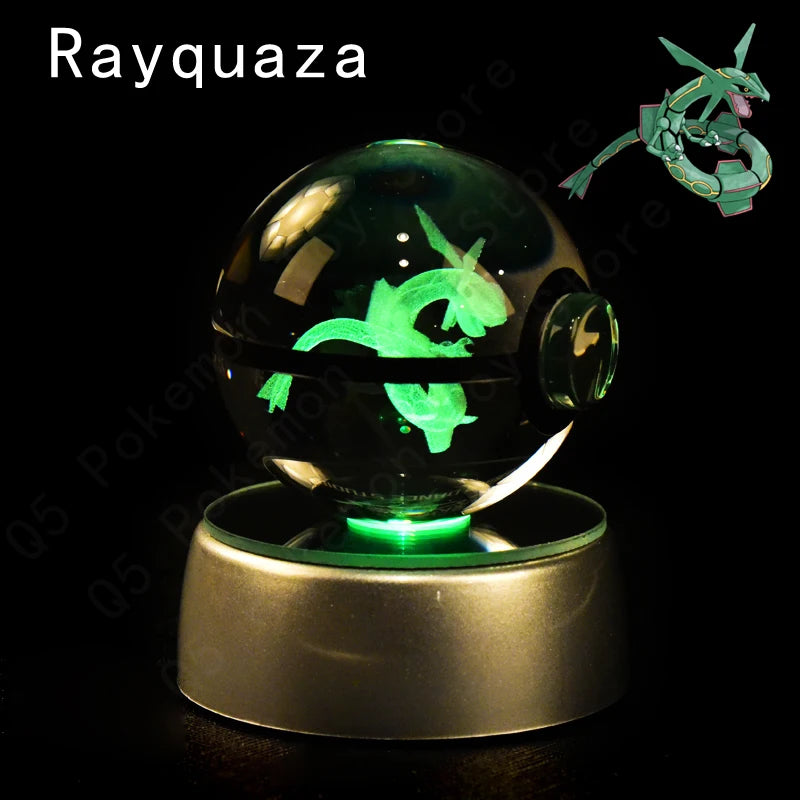 Pokémon 3D Crystal Ball Lamp – Illuminate the Pokémon Universe