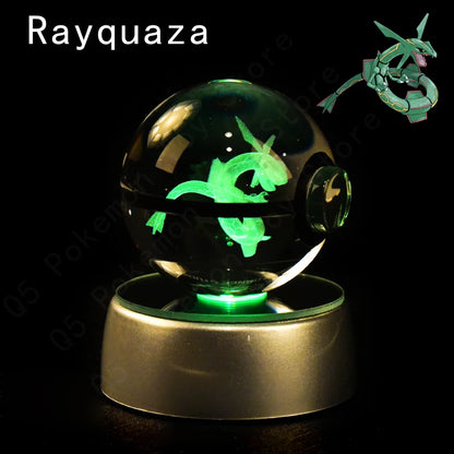 Pokémon 3D Crystal Ball Lamp – Illuminate the Pokémon Universe