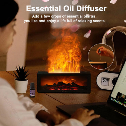Raugee Aroma Humidifier Flame Essential Oil Diffuser
