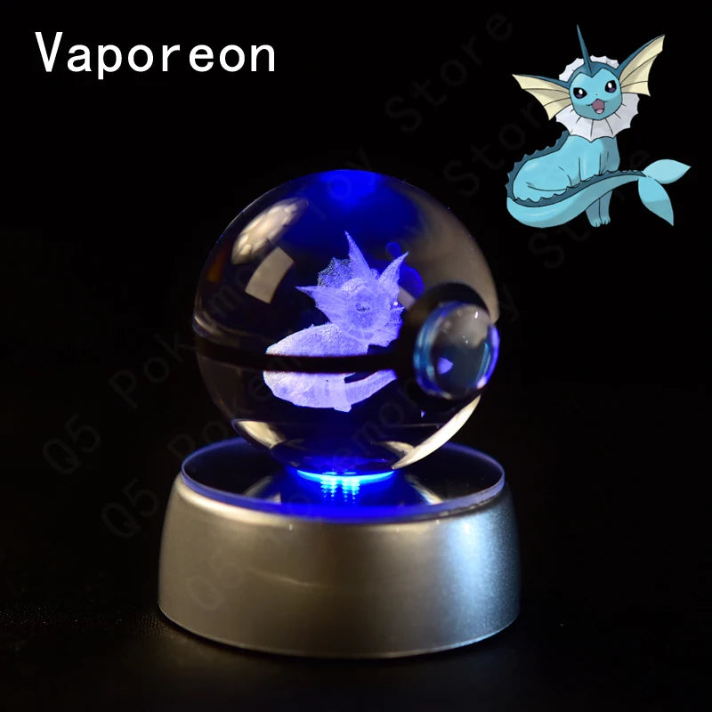 Pokémon 3D Crystal Ball Lamp – Illuminate the Pokémon Universe