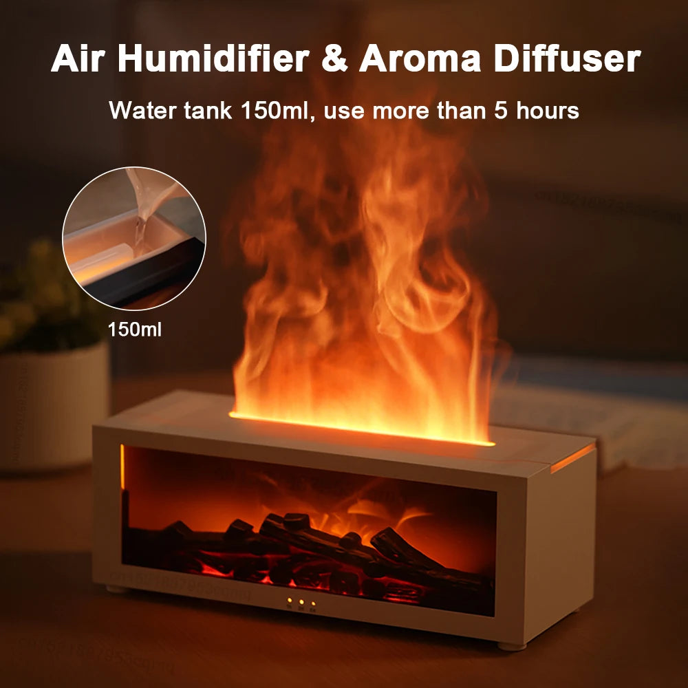 Raugee Aroma Humidifier Flame Essential Oil Diffuser