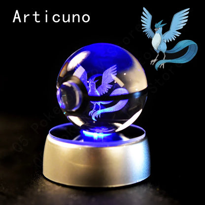 Pokémon 3D Crystal Ball Lamp – Illuminate the Pokémon Universe