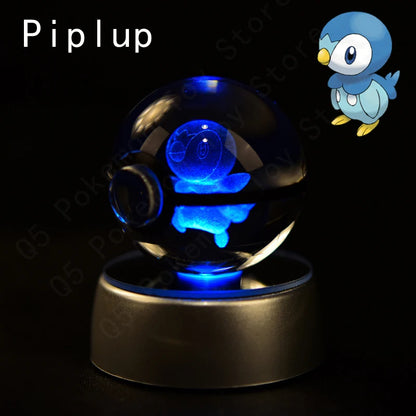 Pokémon 3D Crystal Ball Lamp – Illuminate the Pokémon Universe