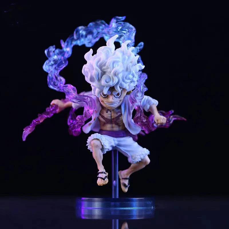 Bandai 10cm Mini One Piece Luffy Gear 5 Action Figure – Sun God Nika Edition