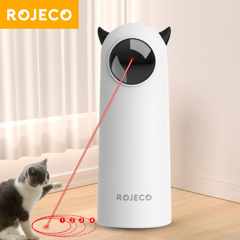 ROJECO Automatic Cat Toy – Interactive Smart Laser Teaser