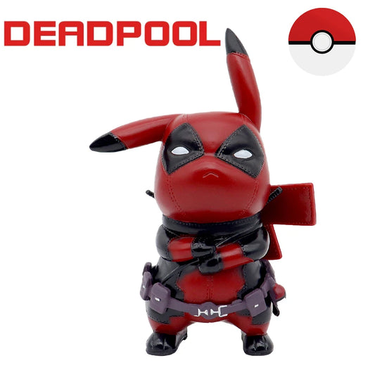 12cm Kawaii Pikachu Cosplaying as Deadpool