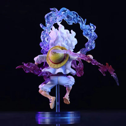 Bandai 10cm Mini One Piece Luffy Gear 5 Action Figure – Sun God Nika Edition